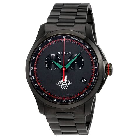 gucci g timeless black dial chronograph mens watch|Gucci g timeless watch 40mm.